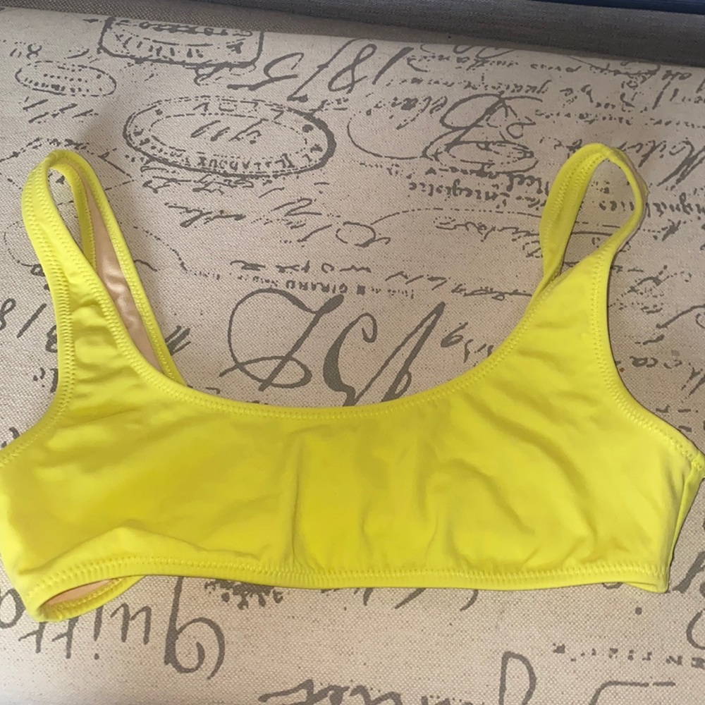 Yellow Bathing suit top. Worn once. Very cute and vibrant color
